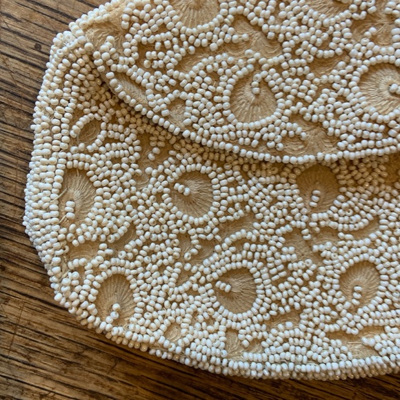 Vintage Belgian Silk Seed Bead Clutch Purse - Picture 5 of 10